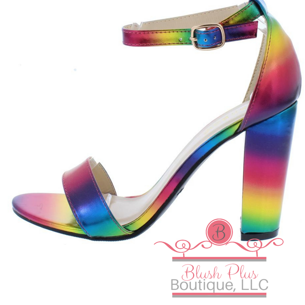 Rainbow Heeled Sandal