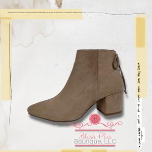 Taupe Tie Bootie