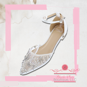 Rhinestone Ankle Flat